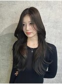 【韓国くびれレイヤー】黒髪/グレージュ/髪質改善/トレンド
