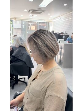 ギミックパシャ(GIMMICK pasha) ボブ+バレイヤージュ