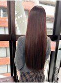 レイヤーカット顔まわりストレートロングレイヤー
