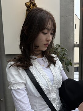 エクテ(ecouter) セミロングレイヤー＊アッシュブラウン
