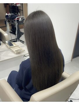 アムドット(Amu.) 艶髪カラー赤み消しカラーオリーブグレージュブリーチなしカラー