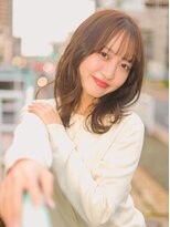 ベレッタ 楠葉店(veretta.)&nbsp;綺麗なお姉さん風★ミディアムウェーブヘア/骨格矯正カット/小顔