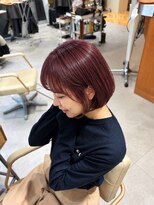 エッセ 大阪梅田茶屋町店(esse) チェリーレッド×まるみボブ