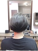 ちら見せツーブロックのエッジショートマッシュ☆