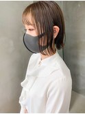 外ハネボブ、耳掛け、ワイドバング、前下がりボブ