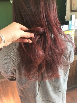 シロトータルデザイン(shiro total design) ピンクベージュ×レイヤーカット