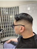 かき上げヘアショートレイアーくせ毛風パーマコンマヘア743