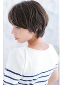 暗髪もGOOD！ダブルバング小顔前下がりボブショートb1