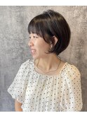 耳掛けショートボブ