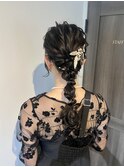 ふんわり編みおろしヘアセット