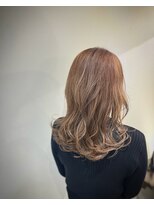 エファッセ(efface) 脱白髪ハイライト×巻髪ロング×ベージュブラウン×ナチュラル