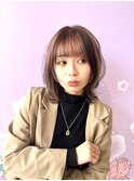 暖色ハイライトボブ