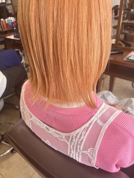 ラブリッシュ(LOVERICHE) ブリーチでつくるペールオレンジカラー♪ 【延山styling】