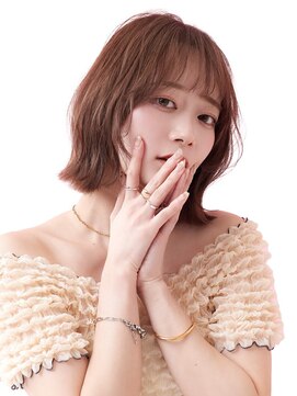 オーバーヘアー 倉敷店(over hair) 【La fith】ブリーチなしダブルカラー×切りっぱなしボブ