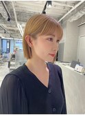 切りっぱなしボブハイトーンボブぱつっとボブ
