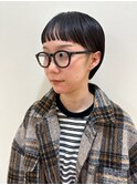 【morio札幌】札幌ショート　大人かわいいおんまゆ黒髪ショート