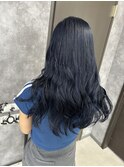 ブリーチ必須 ネイビーカラー