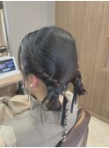 ヘアセット/お呼ばれヘアセット/ツインアレンジ/ミディアムヘア