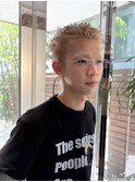 スパイキーショート/ツートンカラー/ブロンド/毛先デザイン