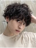 ツイストスパイラルパーマツーブロックツイストパーマメンズヘア
