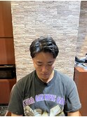 銀座 ワンカールパーマ 七三 <理容室>メンズ