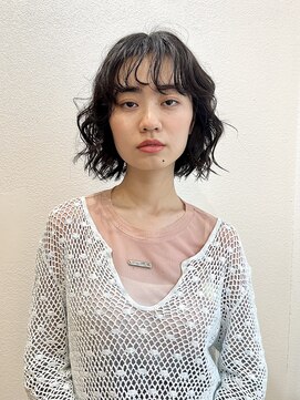 グリーンミドル(GREEN middle) ふわっとくしゃっとボブパーマ/結べるボブ