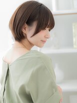 モッズヘア 上尾西口店(mod's hair) ★ナチュラルブラウン耳掛けマッシュショートボブ30代40代★1