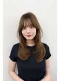 韓国ヘア　透明感カラー　2wayバング &nbsp;レイヤーカット &nbsp;&nbsp;顔周り
