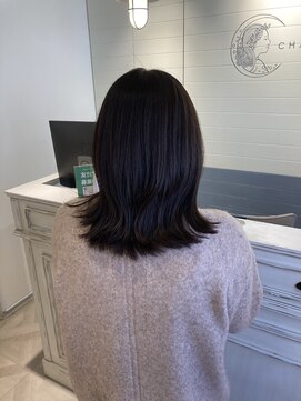 シェノン 赤羽店(CHAINON) 艶髪暗めナチュラルブラウンくびれミディアムボブ赤羽美容室