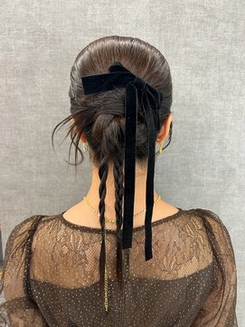 カチモリ/ベロアリボン/結婚式/韓国/ヘアセット