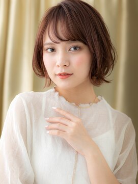 カバーヘア イヴ 戸頭店(COVER HAIR EVE) 大人ショートボブレイヤー/ココアブラウン/切りっぱなしg