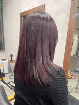 リアン(lien) ブリーチ無しカラー×チェリーレッド