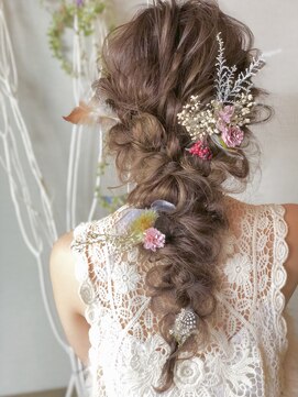 ヘアセットサロンシャルメ 梅田店(Hair Make Salon CHARMER) 結婚式に編みおろしヘアセット