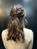 パティオン(PATIONN)&nbsp;結婚式のセット☆ハーフアップでゆるふわにしました！！