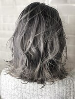 オーブ ヘアー イナフ 岐阜六条店(AUBE HAIR inaf)&nbsp;【AUBE HAIR】ネイビーグレーハイグラデーション_ニュアンスロブ