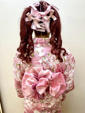 ヘアセットアップス(UP's) 最高に可愛い浴衣&髪型♪『浴衣着付け+ツインテール(*^-^*)』