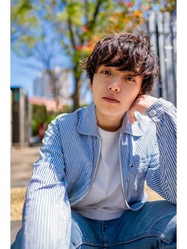 オースティン 流山おおたかの森(AUSTIN) ツイストパーマ七三オールバックマッシュウルフスリークショート