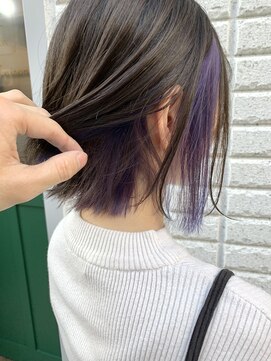 プチメゾントウキョウ(Petit Maison Tokyo) インナーカラー_ブルーバイオレット_ケアブリーチ