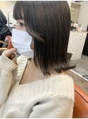 =ダークグレージュ/切りっぱなし/グレージュカラー/アッシュ=