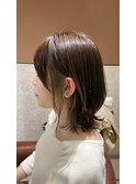 20代30代40代マロンベージュ/Aラインボブ/かきあげ[高田馬場駅]