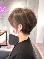 ラッキーヘア 加古川(Lucky Hair)&nbsp;アッシュグレーハイライト×２WAYショート【カドワキ】