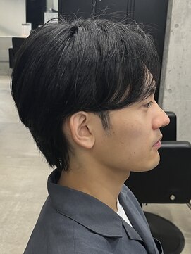 フイ 代々木(Hui) メンズ/アップバング/ツーブロックマッシュ/束感ショート波巻き