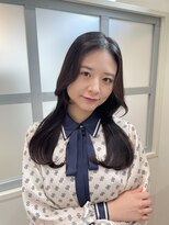 フォルテ 横浜店(FORTE)&nbsp;ピンクベージュ、グレーベージュ、レイヤーロング、艶髪黒髪