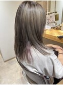 ピンクベージュインナーカラー
