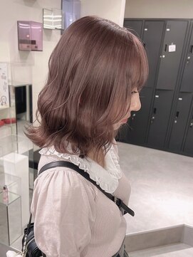 ベレーザ 渋谷(BELEZA) 9583ブリーチなしダブルカラーミルクティーアッシュレイヤーボブ