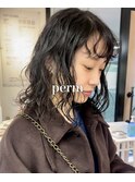 ミディアムパーマ　スパイラルパーマ　10代