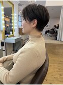丸みショート/ナチュラルカラー/白髪ぼかし【白髪活かして】
