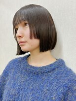 美髪 ブルーブラック イメチェン 顔まわりレイヤー