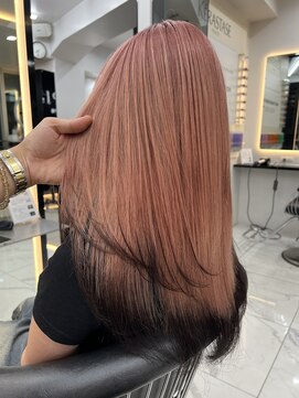 ラピス 渋谷本店(Lapis) エンドカラー/ピンクカラー/レイヤーカット/髪質改善
