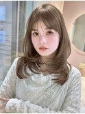 ▲レイヤーカット顔まわり前髪矯正ミディアムレイヤーharuhi